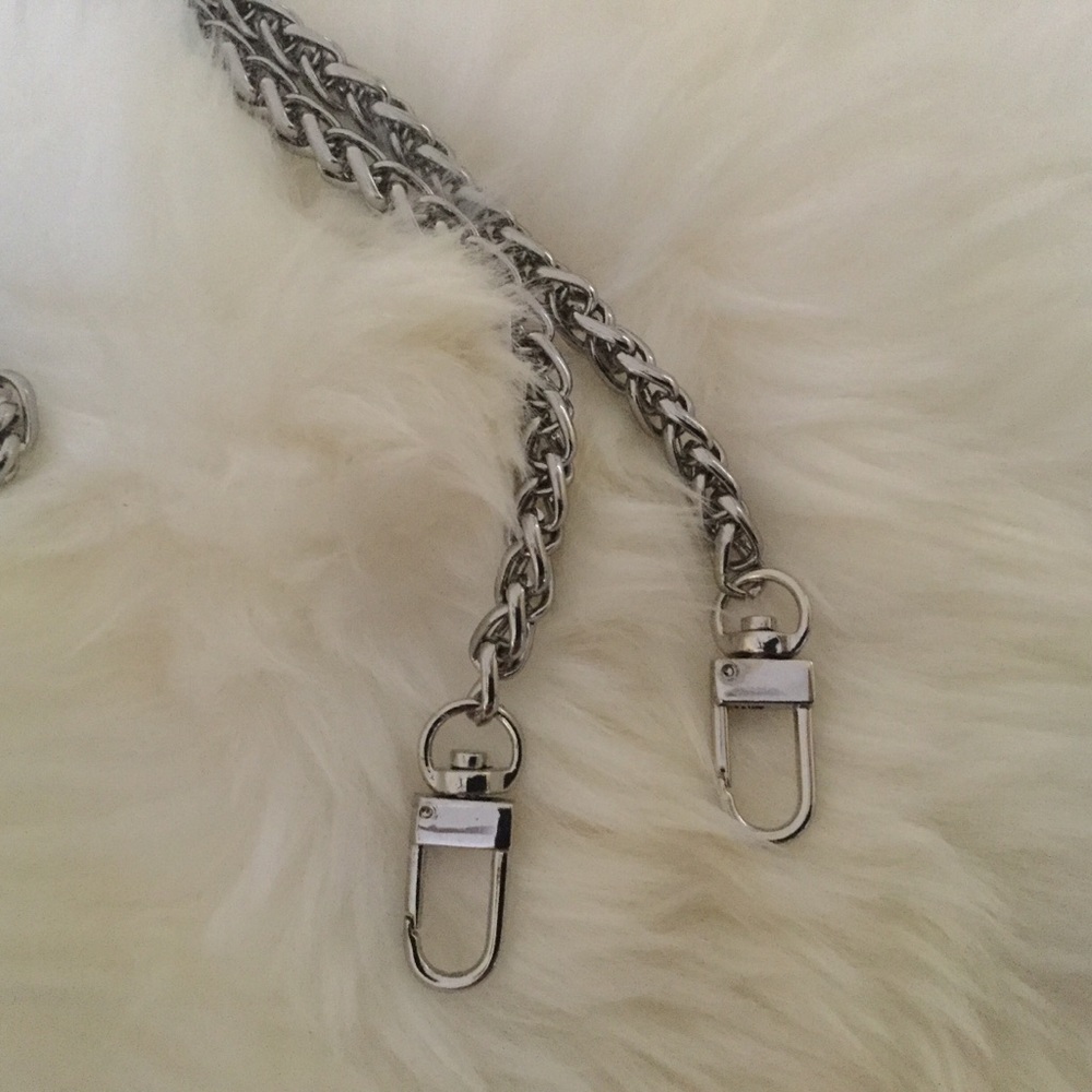 55” Crossbody Chain Strap Silver
